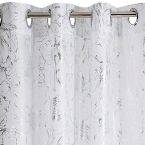 ZÁCLONA NA KRÚŽKOCH FEZA 140X250 CM BIELA