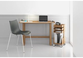 Písací stôl z masívneho dubového dreva Wireworks Slim