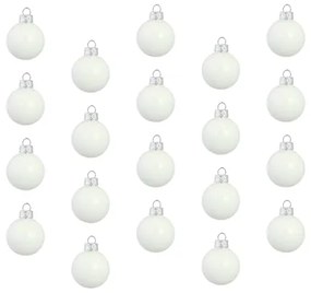 Set vianočných ozdôb porcelánovo biely