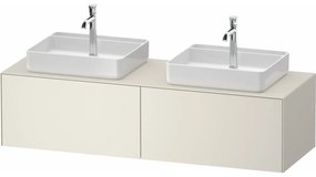 DURAVIT White Tulip závesná skrinka pod dve umývadlá na dosku, 2 zásuvky, 1600 x 550 x 408 mm, nordická biela matná lakovaná, WT4865B39390000