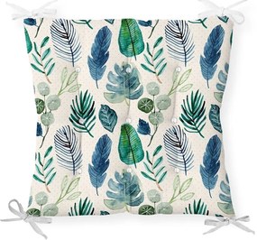 Sedák na stoličku Minimalist Cushion Covers Navy Flower, 40 x 40 cm