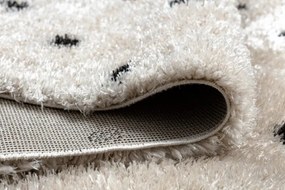 Koberec FLUFFY 2370 shaggy bodky - krém / antracit