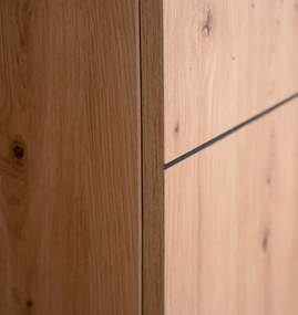Široká komoda so zásuvkami Nola, dub artisan/čierna