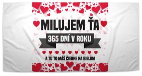 Sablio Uterák Milujem ťa 365 dní v roku - 30x50 cm