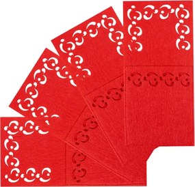 Vianočný obal na príbory KF357R červený