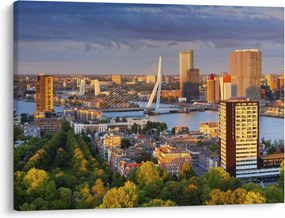 Obraz - Panorama Rotterdamu, Holandsko (70x50 cm)