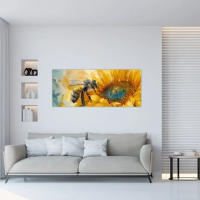 Obraz - Včielka, akvarel (120x50 cm)