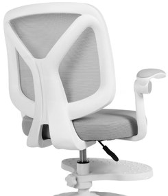 Detská otočná stolička Neoseat JUNI 010 s podnožou — látka, sivá