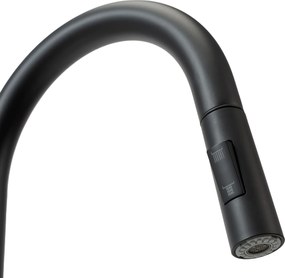 Rea Fresh, drezová batéria s výsuvnou výlevkou, čierna matná, REA-B9147