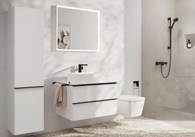 Hansgrohe Tecturis E, páková umývadlová batéria 240 Fine CoolStart EcoSmart+ s odtokovou garnitúrou Push-Open, čierna matná, HAN-73070670