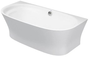 DURAVIT Cape Cod voľne stojaca vaňa z materiálu DuraSolid, ku stene, odtok v strede (vytvarovaný sklon na jednej strane), 1900 x 900 x 645 mm, biela, 700364000000000