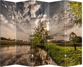 Paraván - Príroda s lúčmi (210x170 cm)