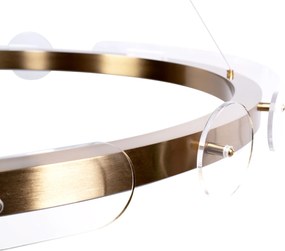 Toolight Loop, LED stropné svietidlo 79cm, 26W, diaľkové ovládanie, APP1549-CP, zlatá matná, OSW-06970