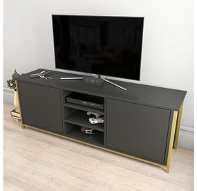 TV stolík Otosello (zlatá + antracit). Vlastná spoľahlivá doprava až k Vám domov. 1107348