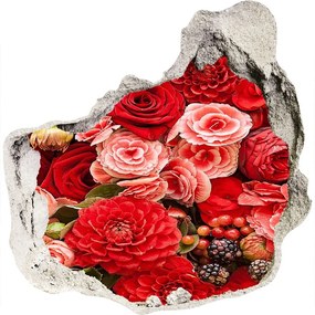 Samolepiaca diera nálepka Červené kvety nd-p-89362554