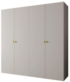 Šatníková skriňa 200 cm Parna 1 (kašmír + zlatá). Vlastná spoľahlivá doprava až k Vám domov. 1125887