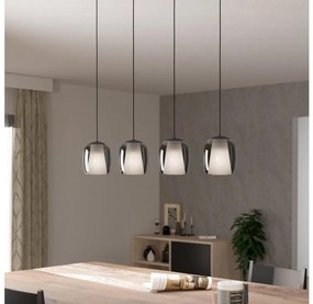 Eglo 901193 - Luster na lanku CIAMPINO 4xE27/28W/230V šedá EG901193