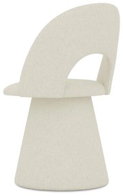 Krémovobiele čalúnené jedálenské kreslo Kalo – Makamii