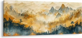 Obraz - Pohorie, akvarel (120x50 cm)