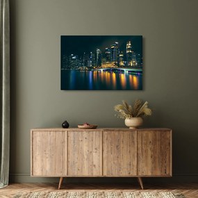 Obraz nočného Singapuru (90x60 cm)