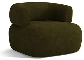 Zelené kreslo z textílie bouclé Jenny – Micadoni Home