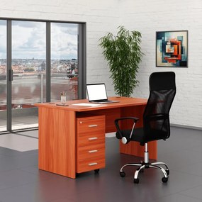 Zostava kancelárskeho nábytku SimpleOffice 1, 140 cm, čerešňa