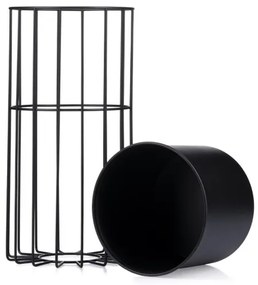 Kovový kvetináč LOFT 42x20 cm čierna