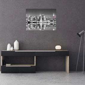 Obrázok - New York a fialový mrakodrap (70x50 cm)