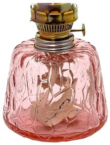 Petrolejová lampa POLY 38 cm ružová