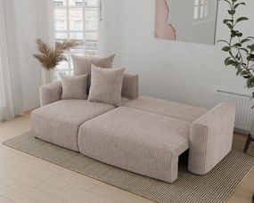 Rohová sedačka Denia (L) (svetlohnedá). Akcia -20%. Vlastná spoľahlivá doprava až k Vám domov. 1133109