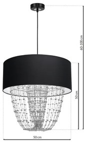 Luster na lanku ALMERIA 1xE27/60W/230V