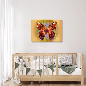 Sklenený obraz - Etno motýľ (70x50 cm)