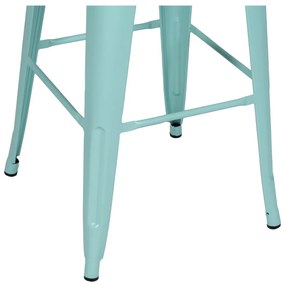 Tyrkysovomodré kovové barové stoličky v súprave 2 ks (výška sedadla 76,5 cm) – Ixia