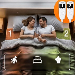 InternetovaZahrada Fleecová vyhrievacia deka - sivá
