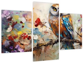 Obraz - Maľovaná sova (90x60 cm)