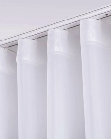 Záclona s riasením WAVE farba produktu biela látka polopriehľadný, zapletaná