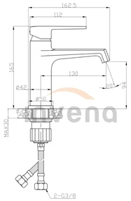 Invena Fira, stojanková umývadlová batéria, čierna matná, INV-BU-71-004-V