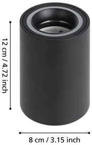 Eglo 901168 - LED RGBW Stmievateľné bodové svietidlo CAROSSO-Z LED/4,9W/230V čierna