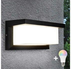 LED RGBW stmievateľné vonkajšie nástenné svietidlo NEELY 1xE27/9W/230V IP54 čierne