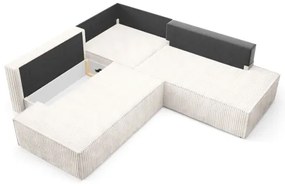 Rozkladacia rohová sedacia súprava TERAMO do L, pravostranná, s úložným priestorom, béžová