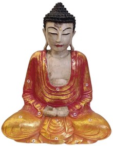 Buddha červeno zlatý 1 45 cm