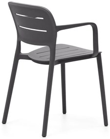 Sivá plastová záhradná stolička Morella – Kave Home
