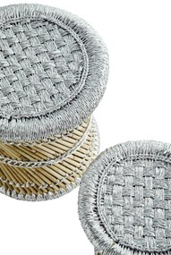 MADAM STOLTZ Stolička Pampas Silver väčší