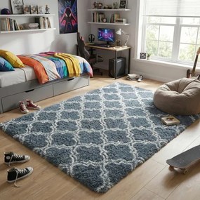 Protišmykový koberec DECOR strieborný