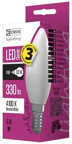 Led žiarovka classic candle 4w e14 neutrálna biela