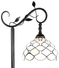 Vitrážová lampa stojaca 36*152 WHITE