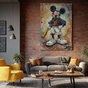 Obraz Street Mickey na plátne | Maľovaná štruktúra