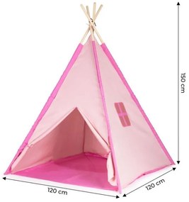 ECOTOYS Detský stan Teepee PINKY