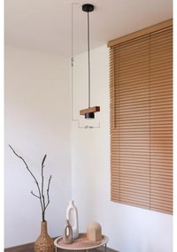 Duolla - Závesný luster na lanku IRONLINE 1xGX53/3W/230V borovica dub/čierna