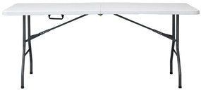 Autronic BONTEC Záhradný stôl, kov, plast, biela, AZ-K1002 WT Farba: Biela